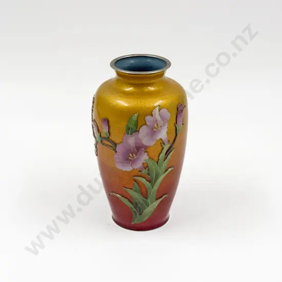 Japanese Wireless Cloisonne Vase