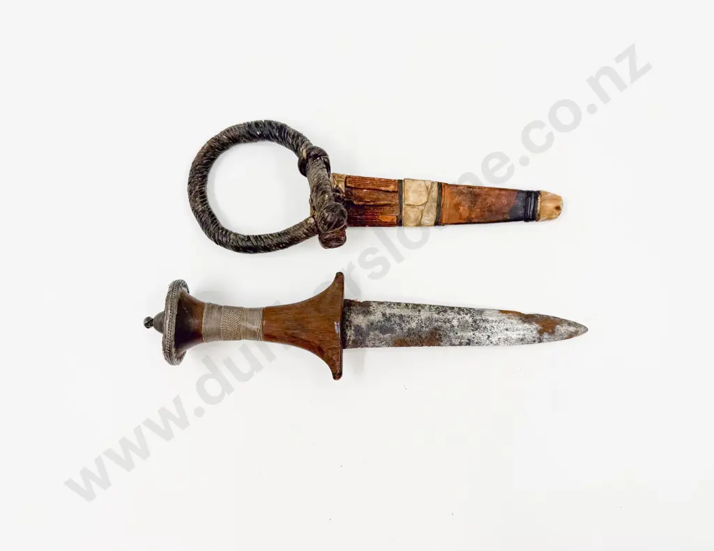 Vintage Sudanese Mahdi Dervish Arm Dagger with Scabbard c1880's Image 1++