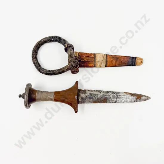 Vintage Sudanese Mahdi Dervish Arm Dagger with Scabbard c1880's