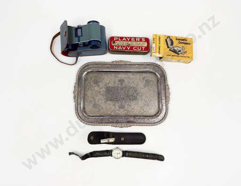 Small Quantity of Assorted Vintage incl Cased Small Binoculars Wristwatch etc Image 1++