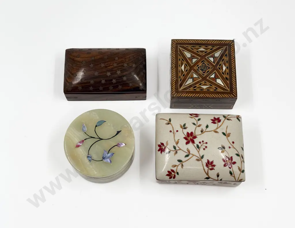 Four Assorted Trinket Boxes Image 1++