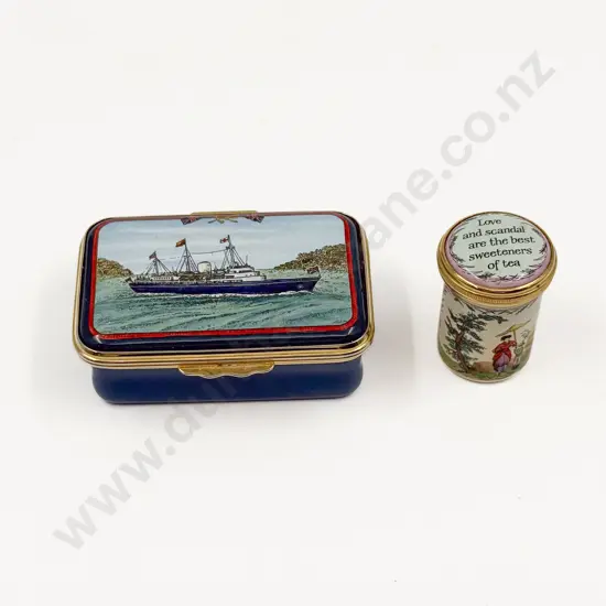 Halcyon Days Trinket Box together with Thimble Case