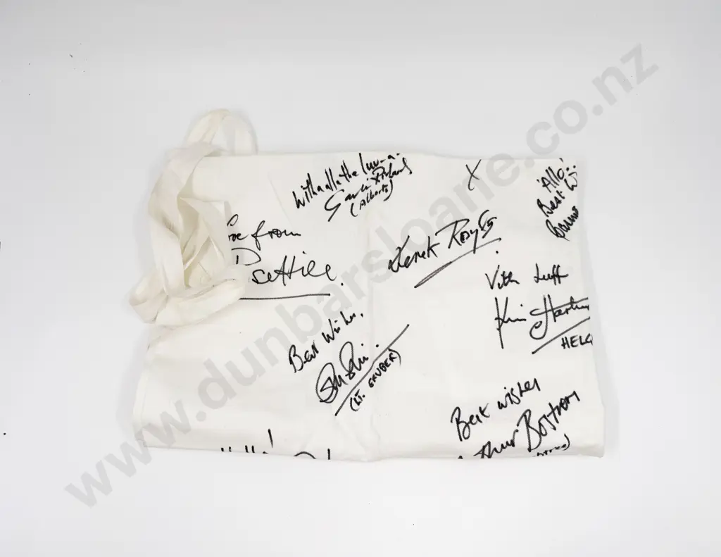Autographed Apron by Cast Members of "Allo Allo" Image 1++