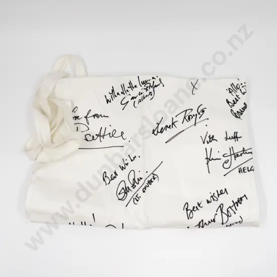 Autographed Apron by Cast Members of "Allo Allo"