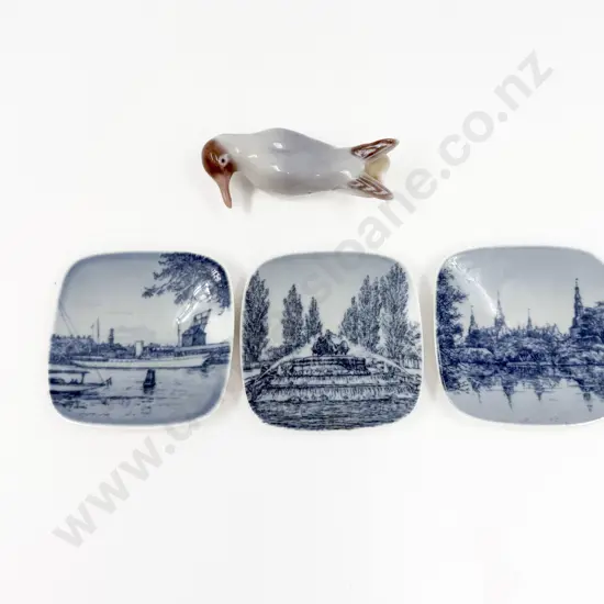 B & G Bird together with Three Small B & G Dishes