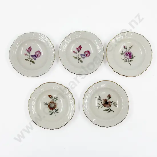 Six Small Royal Copenhagen Floral Dishes