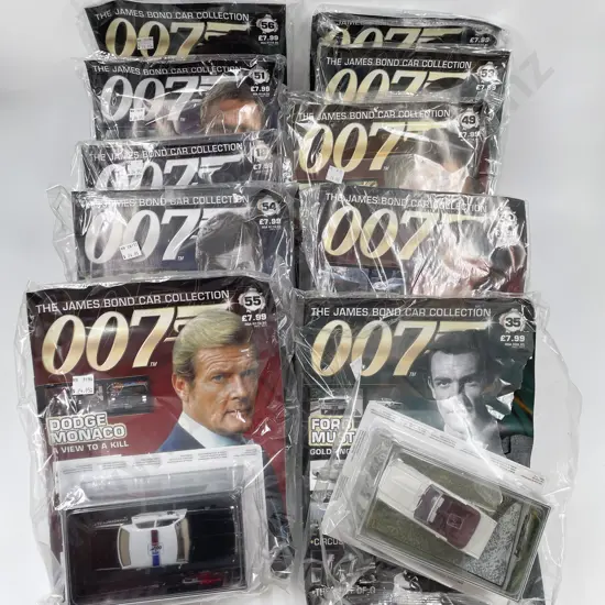 Ten James Bond Car Collection Unopened Collectors Packs