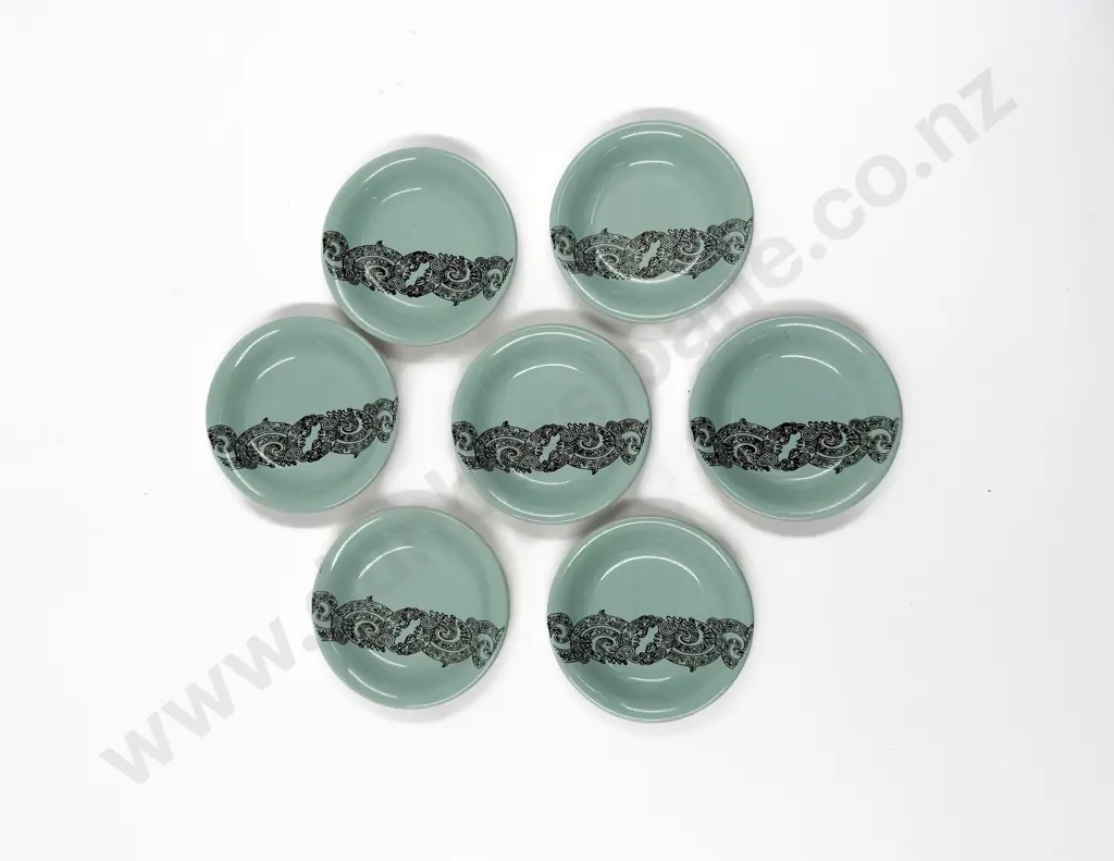 Seven Vintage Crown Lynn Air New Zealand Butter Dishes Image 1++