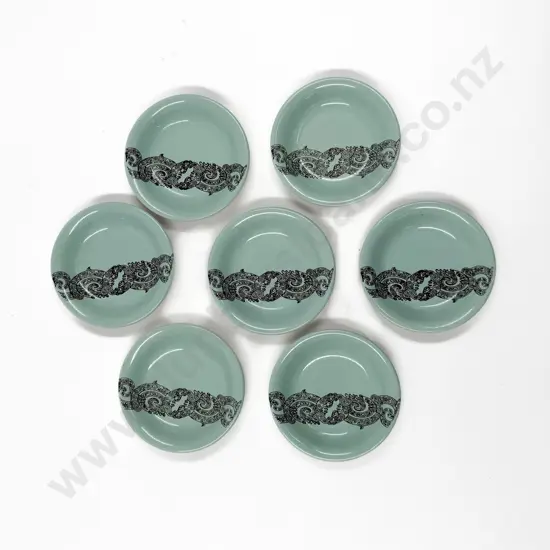 Seven Vintage Crown Lynn Air New Zealand Butter Dishes