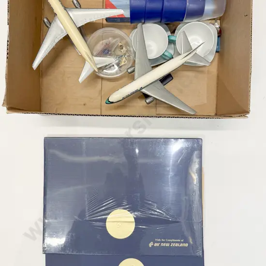 Quantity of Assorted Airline Memorabilia incl Badges Model Airplanes etc