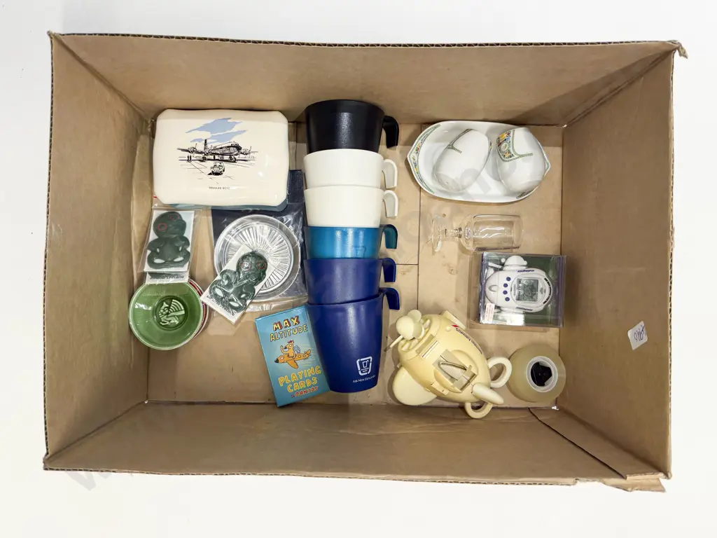 Quantity of Assorted Airline Memorabilia incl Three Air New Zealand Tikis etc Image 1++