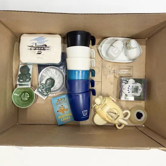 Quantity of Assorted Airline Memorabilia incl Three Air New Zealand Tikis etc