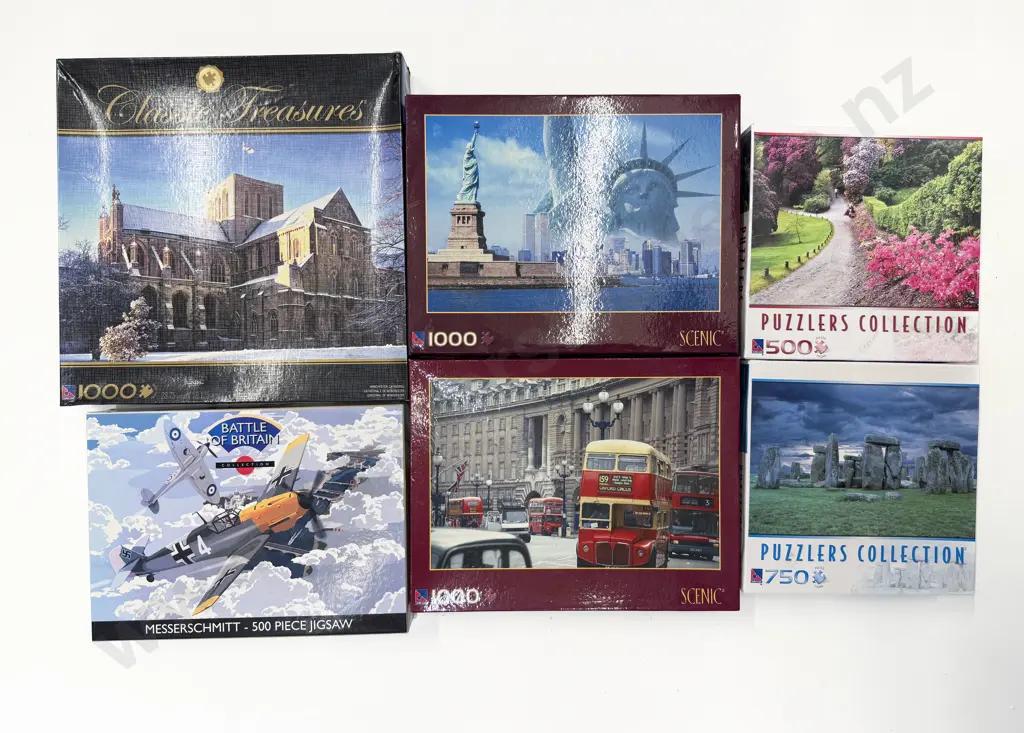 Six Assorted Boxed Puzzles Image 1++