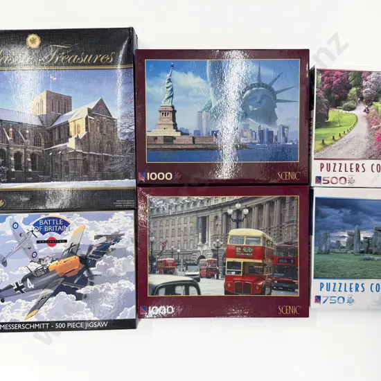 Six Assorted Boxed Puzzles
