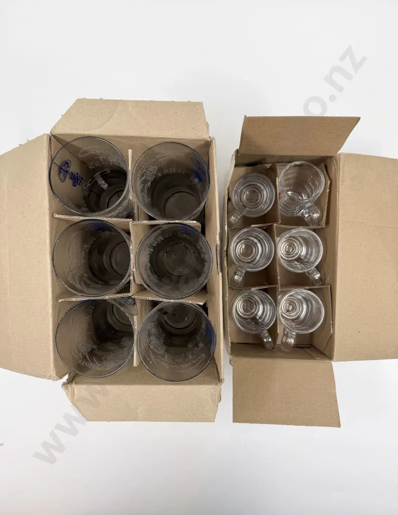 Boxed Tiger Pint Glasses & Boxed Glass Coffee Set Image 1++