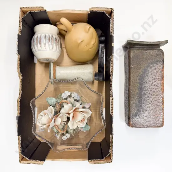 Hanmer Pottery Vase with Assorted Pottery & Ceramics