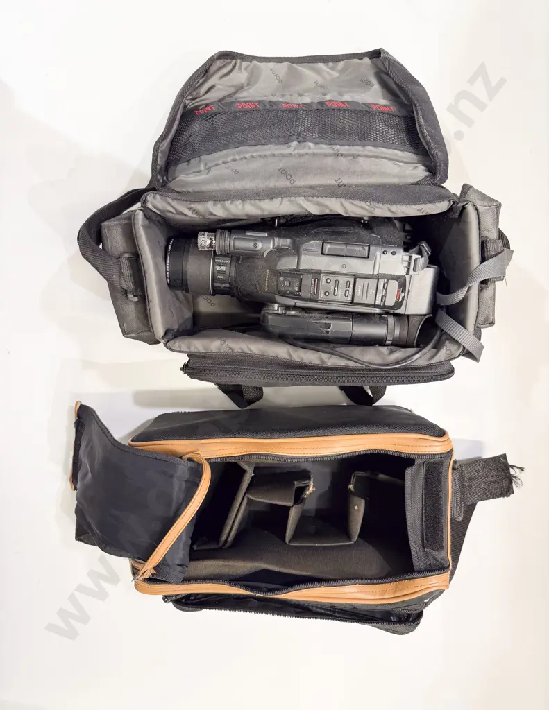 Vintage Handycam & Bags Image 1++