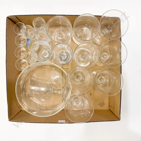Box Quantity of Assorted Glassware