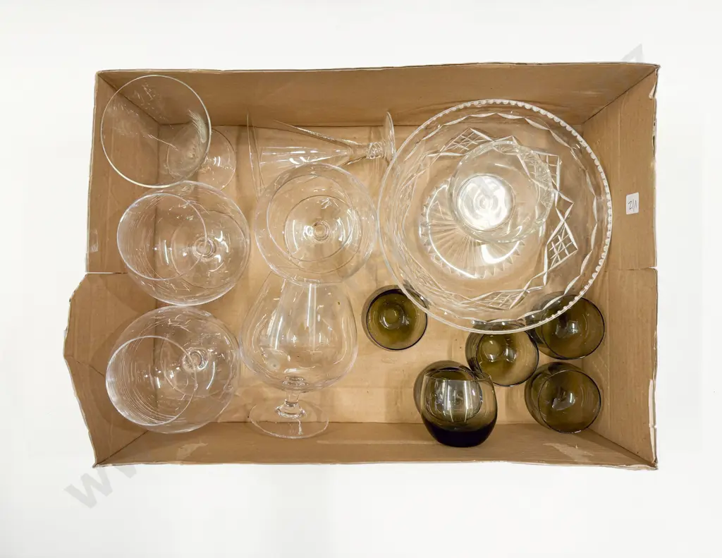 Crystal Bowl together with Assorted Glassware Image 1++