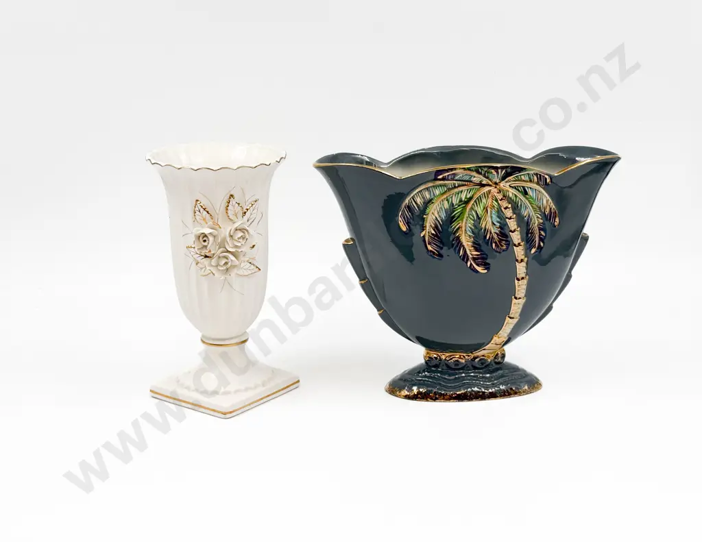Beswick Palm Tree Vase & Other Vase Image 1++
