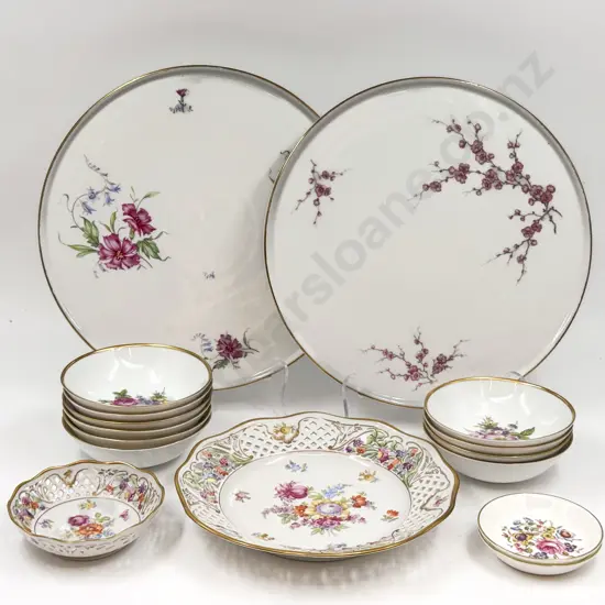 Small Quantity of Assorted Fancy Floral China
