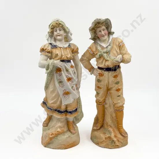 Two Large German China Figures