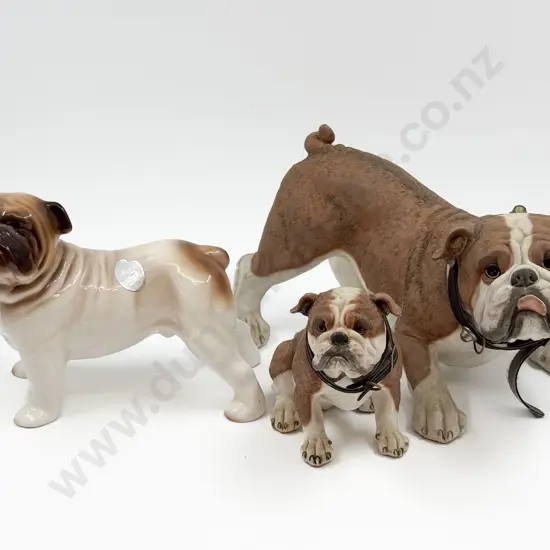 Melba Ware Bull Dog Figure & Two Other Bull Dogs