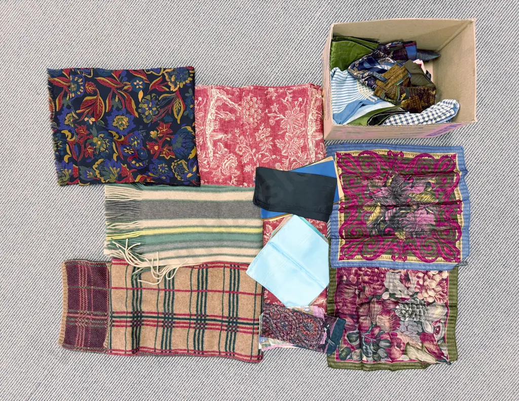 F. Schumacher & Co. "Portraits of America II" Upholstery Fabric & Assorted Scarves etc Image 1++