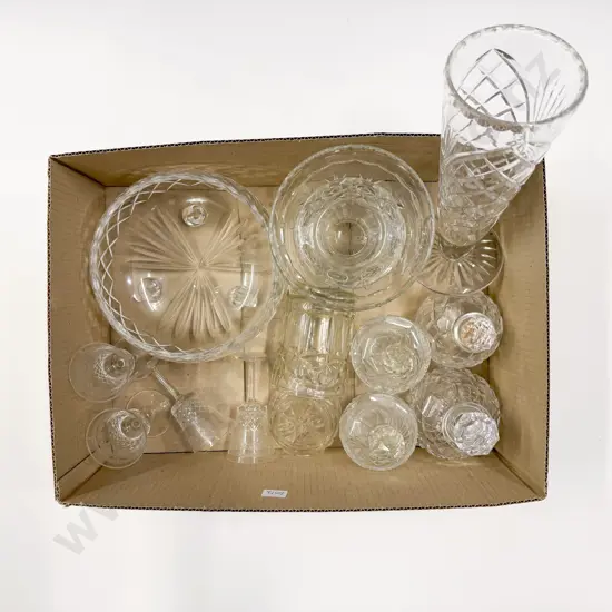 Box Quantity of Assorted Crystal & Glassware