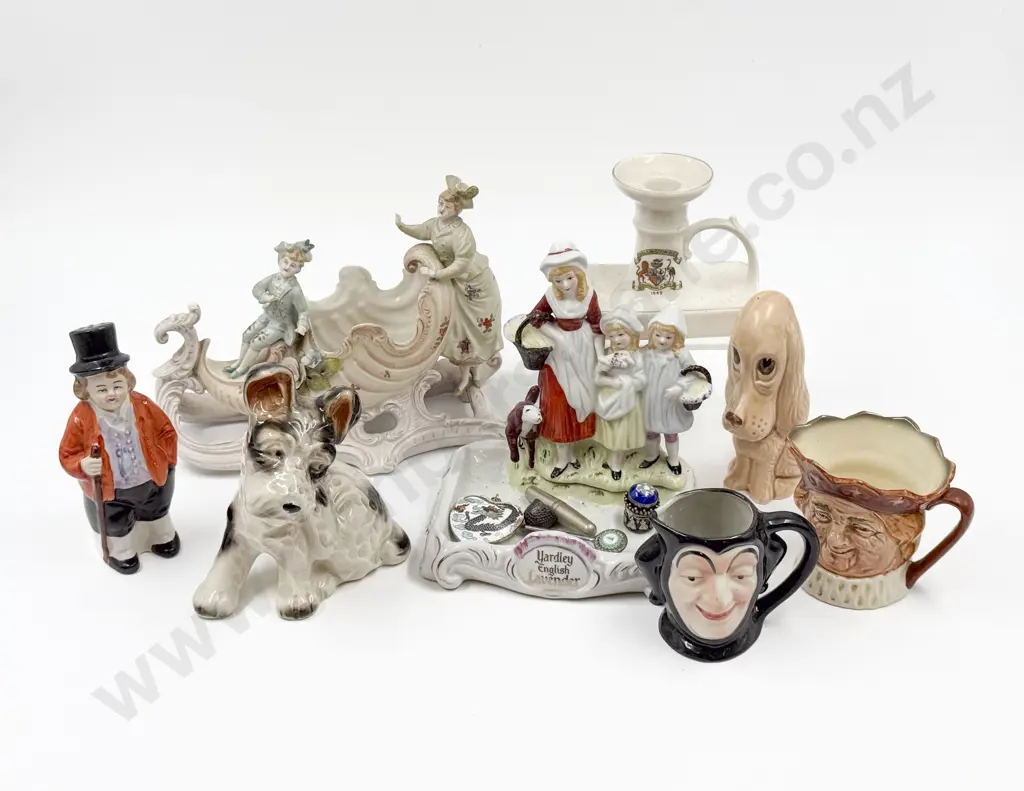 Quantity of Assorted Fancy China Figures with Dog Ornaments & Others Image 1++