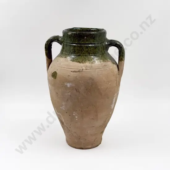 A Large Terracotta Semi-Glazed Vase