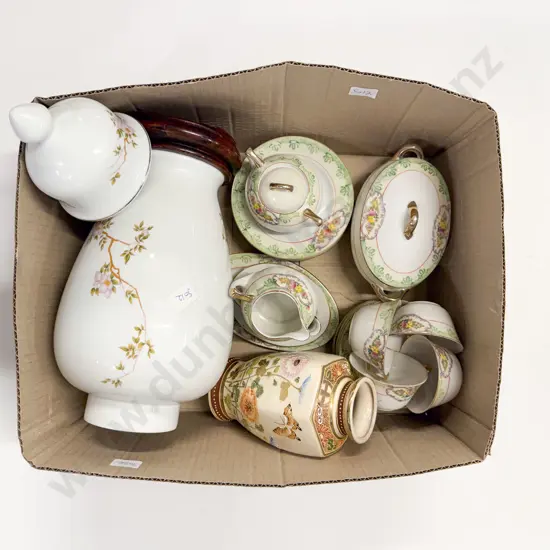 Satsuma Vase and Assorted China