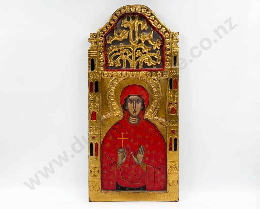 Stoyan Jlier - St Marina - Tempera on Wood Image 1++