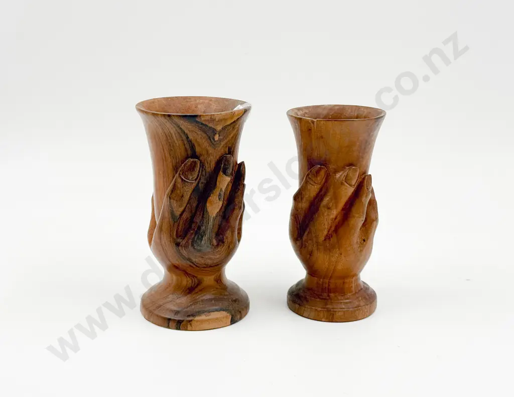 Two Pitcairn Island Hand Vases Image 1++