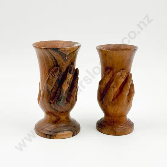 Two Pitcairn Island Hand Vases