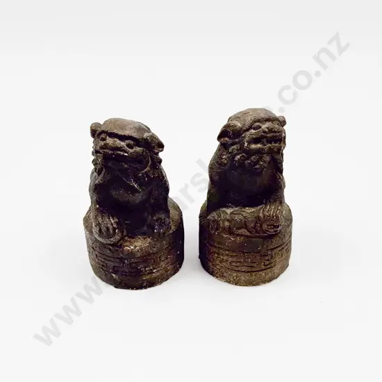 Pair Composite Foo Dogs