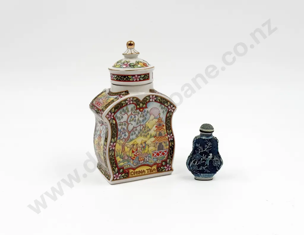 Scent Bottle & Lidded Tea Canister Image 1++