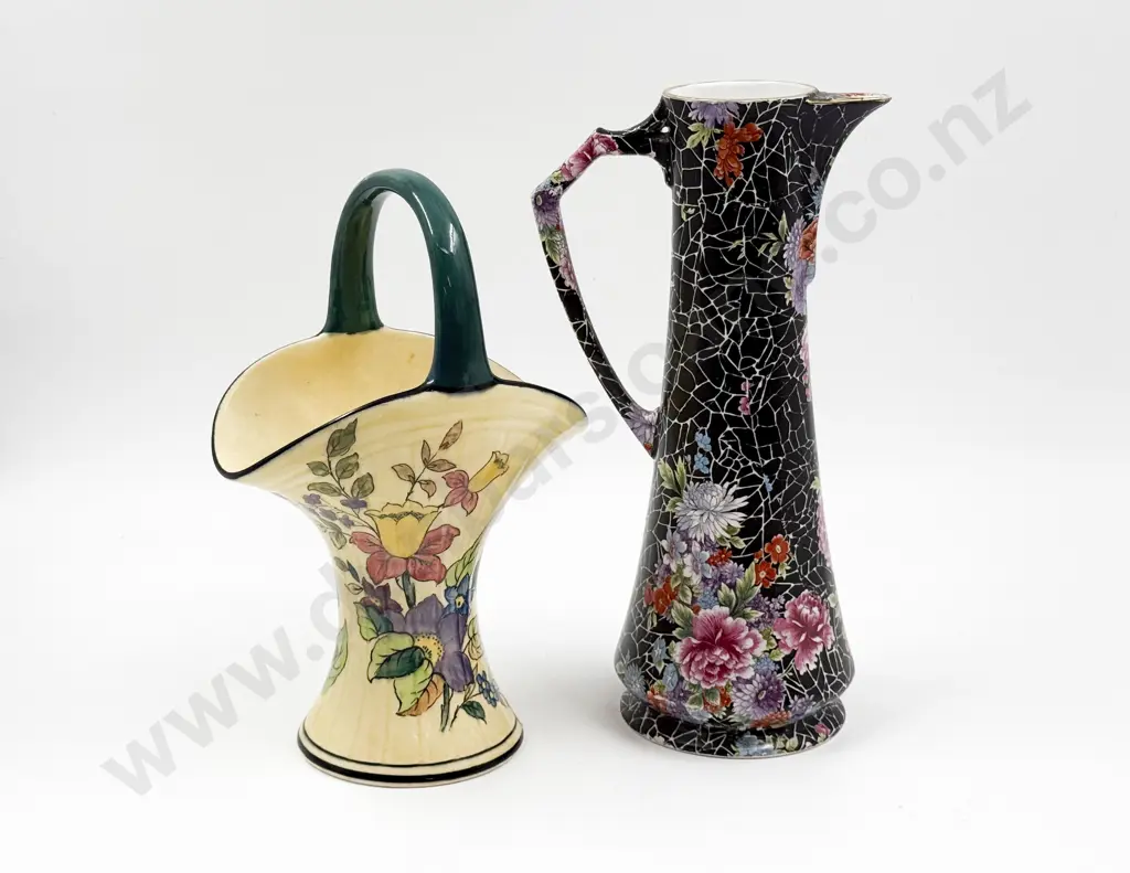 Shelley "Cloisonne" Pattern  Ewer & Other Image 1++