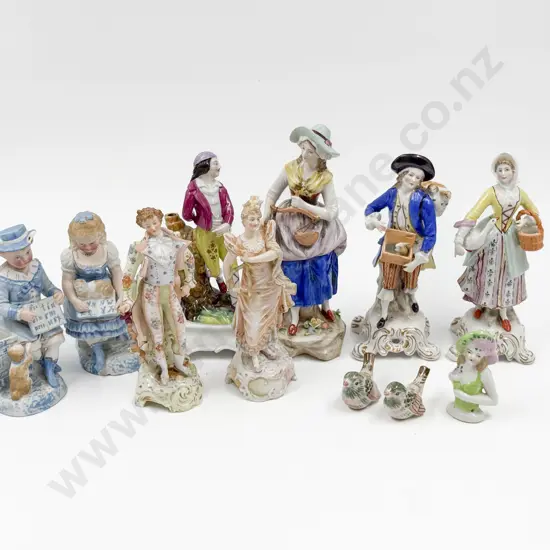 Quantity Assorted Fancy China Figures Etc