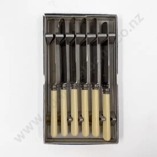 Boxed Set of Six Bone Handled Knives