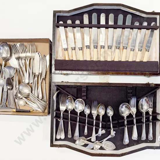 Canteen of S/P Cutlery together with Quantity of Assorted Cutlery