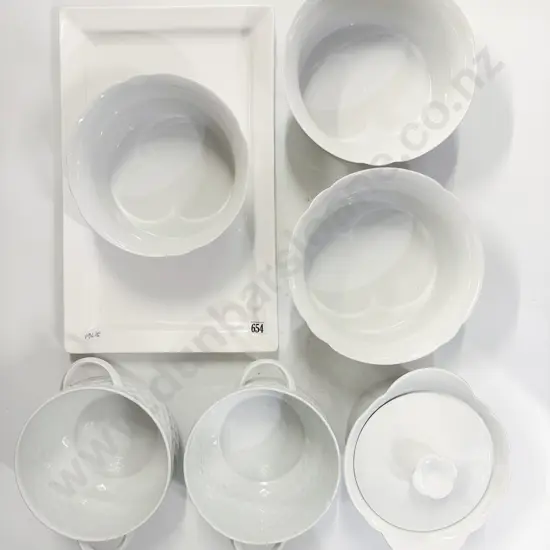 Quantity of White Crockery Serving Ware
