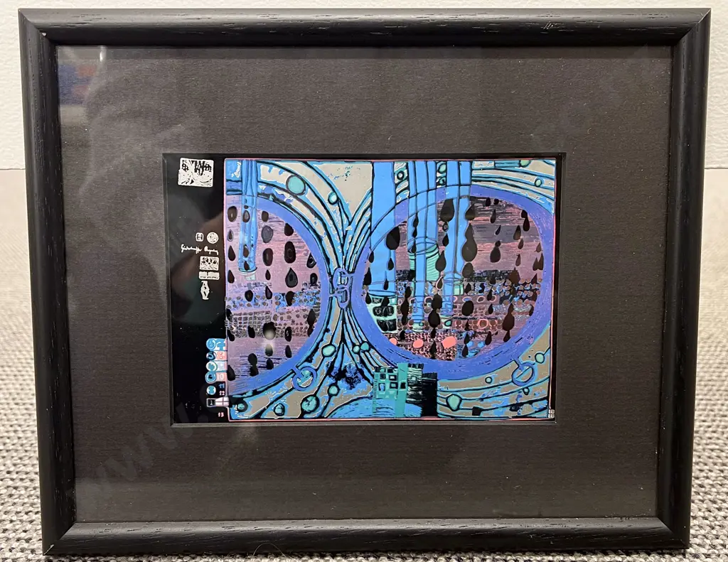 Hundertwasser - "A Rainy Day on The Regentag" - Reproduction Print Image 1++