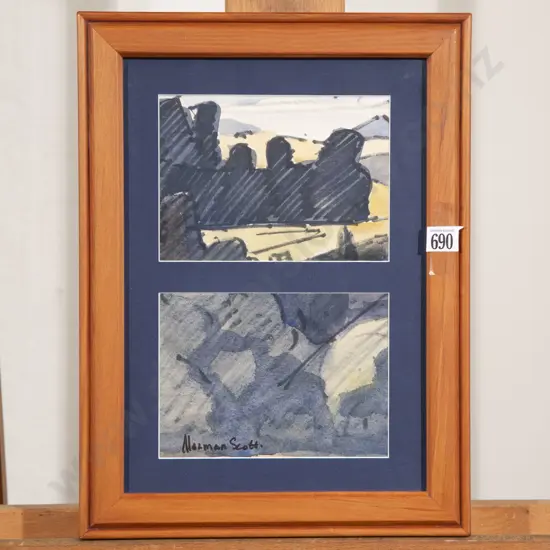Norman Scott - Pair of Watercolour Studies
