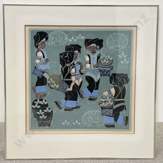 South East Asian Tea Leaf Picking Print