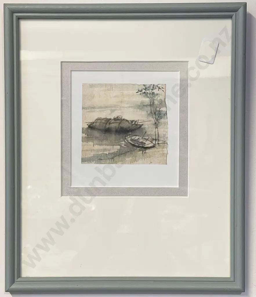 Pair of Small Watercolour on Rice Paper Studies Image 1++