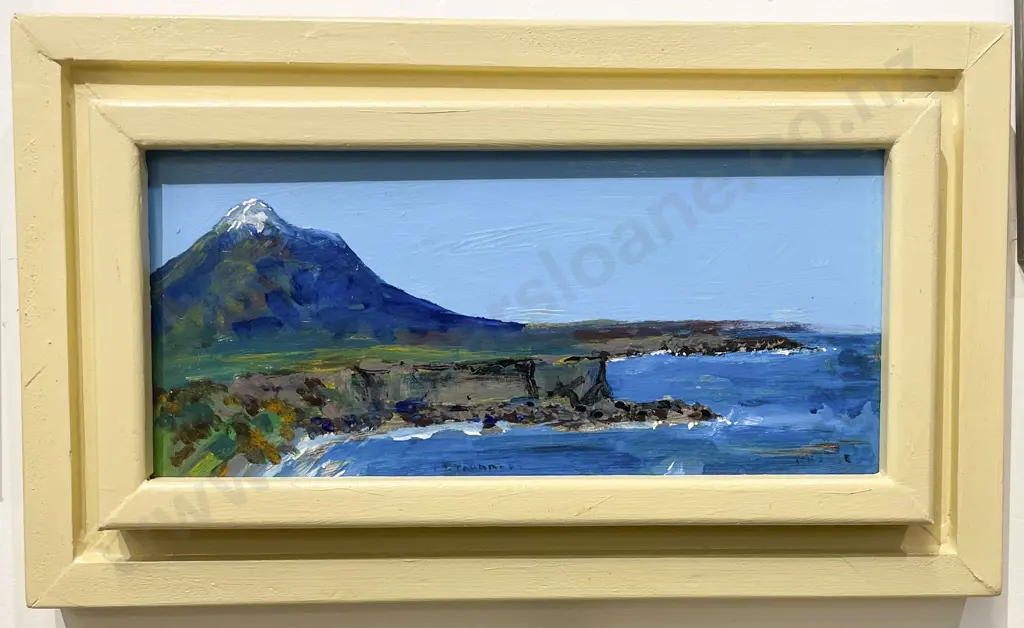 Unknown Artist - "Taranaki" - Oil on Board Image 1++
