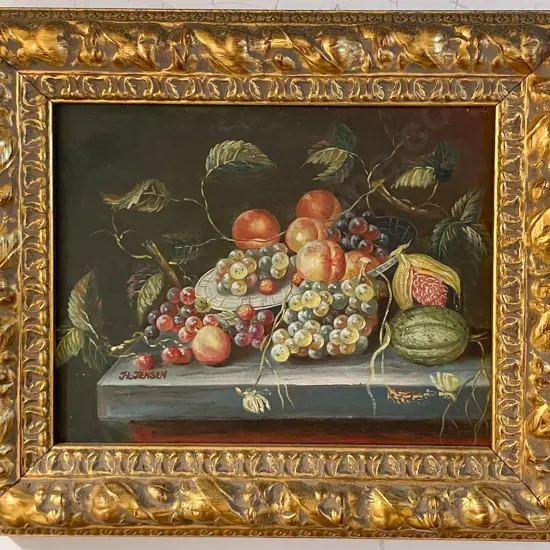 J. L. Jensen - Still Life with Fruit - Oil on Board