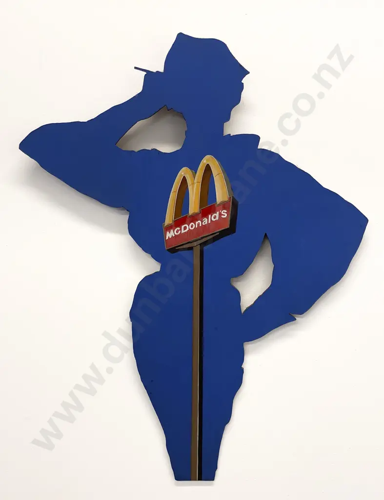 Paul McKay - "It's a Cinch" - Mixed Media Figural Cutout on Board Image 1++