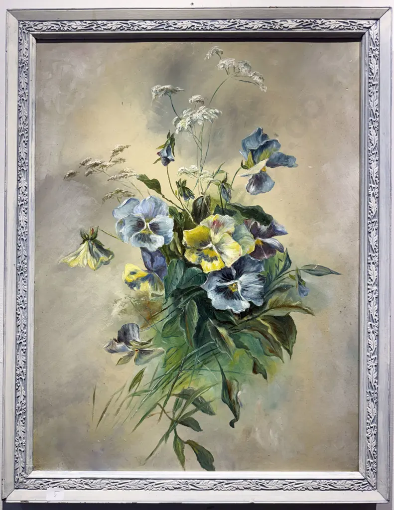 Unknown Artist - Floral Still Life - Oil on Board Image 1++